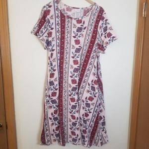 Lularoe folk floral print swing dress - 2XL